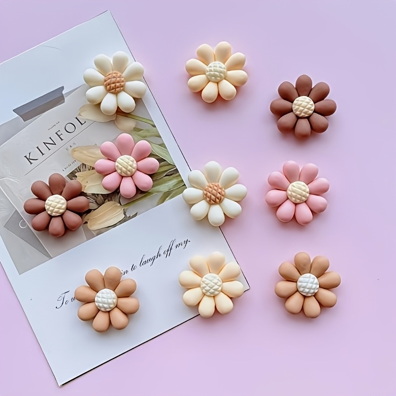TEMU 10pcs Flower Fridge Magnets, Cute Decorative Magnets, Fridge, Desktop, Home, Drawer, And Dishwasher Magnets, Kitchen Decor, Home Decor, Very