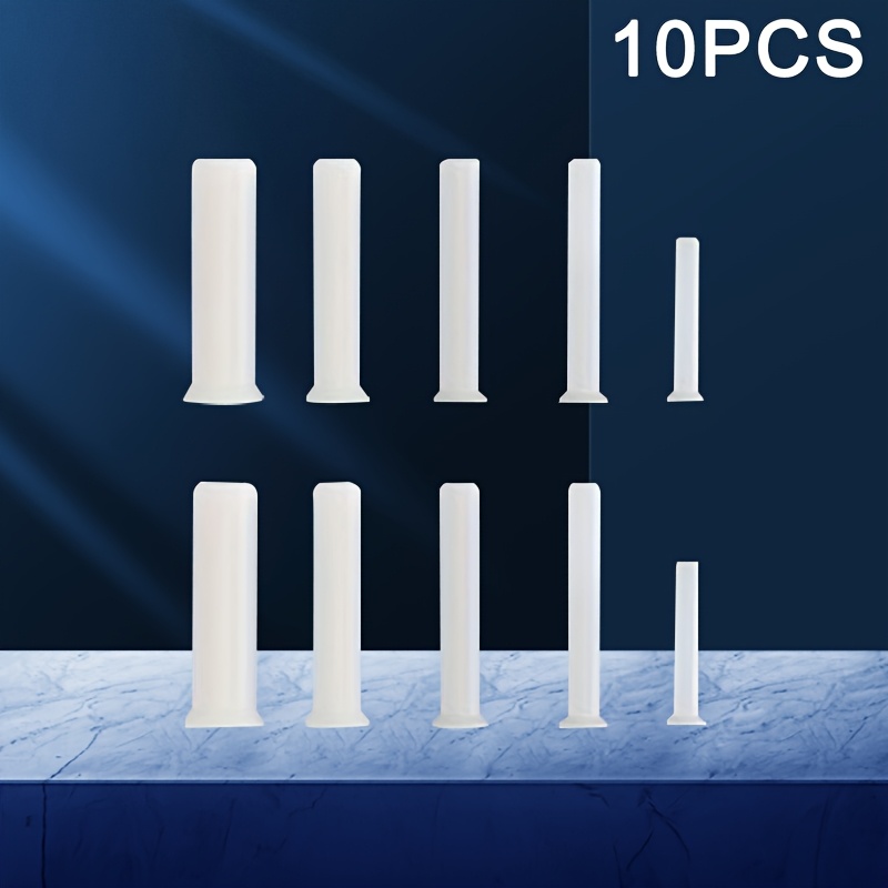 Image of 10pcs Silicone Hole Punch Set For Resin Pendant Keychains | Fits 3/4/5/6/8mm Hole Sizes, No Drilling Required, Cylinder-shaped, Resin Pendant Keychain, For Craft Enthusiasts