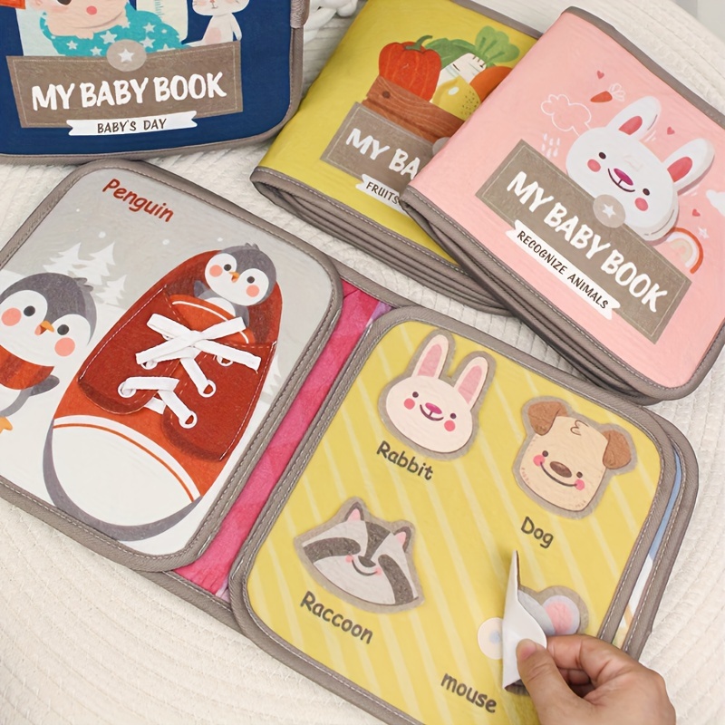 

Quiet Cloth Book, Learning Tear-resistant Early Education Three-dimensional Book, Animal Shape Number Color Cognitive Book