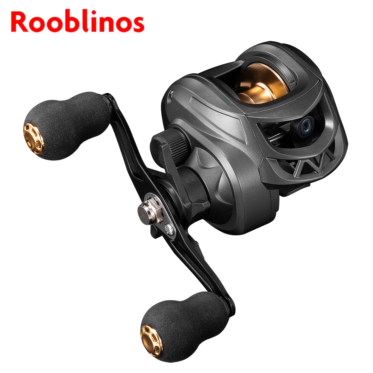 

Rooblinos Baitcasting Fishing Reel, Ak Black Line Wheel, Metal Body, Nylon Spool, , , Suitable For Fresh And Saltwater