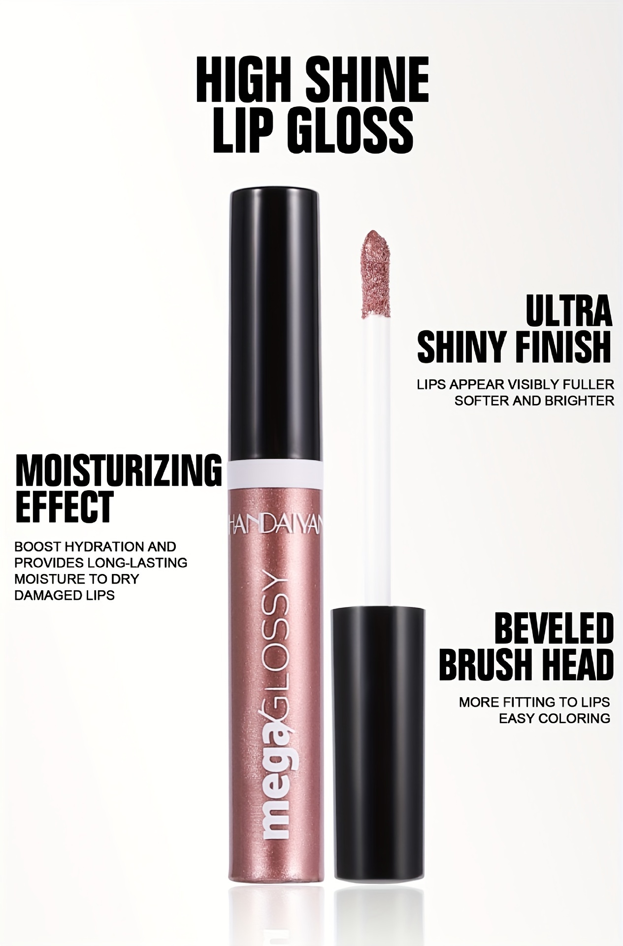 3-Pack Long-Lasting Mega Glossy Lip Gloss Set - Moisturizing, Shimmer Finish, Lightweight, Versatile Berry, Red & Nude Shades for All Skin Types