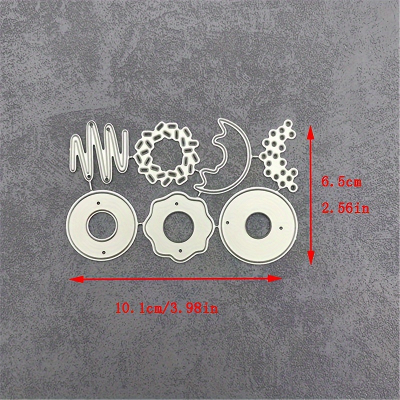 Image of Donut Lace Frame Background Metal Cutting Dies Stencils For Scrapbooking Decorative Embossing Handcraft Template
