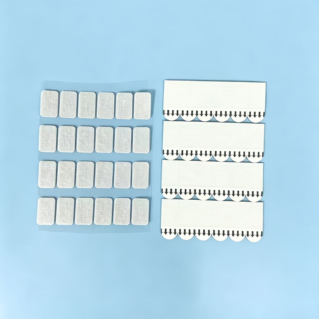 TEMU 24 Pairs (48 Strips) Punch-free Wall Hook Strips, Double-sided Removable Damage-free Adhesive Hooks With Labels, Ideal For Frames, Artworks,