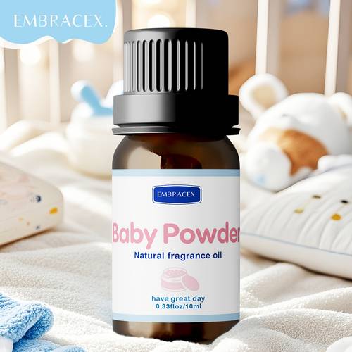 10ml embracex baby powder essential oil long lasting scent suitable for diffusers humidifiers candle making warm soft fragrance oil holiday gift car air freshener violet scent