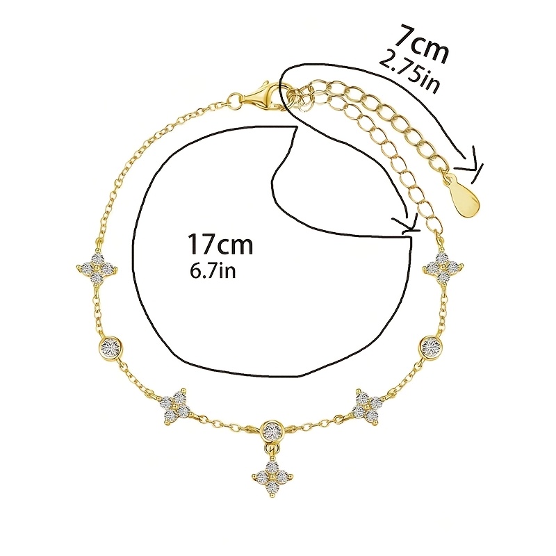 Copper Four-Leaf Clover Themed Anklet