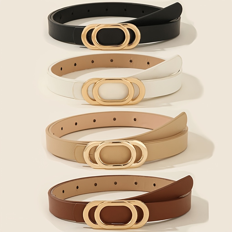 TEMU 3/4pcs Women's Fashionable And Versatile Belt, High-end Outfit Artifact, And Waist-defining, Suitable For Decorating Dresses, Shirts, Jeans,