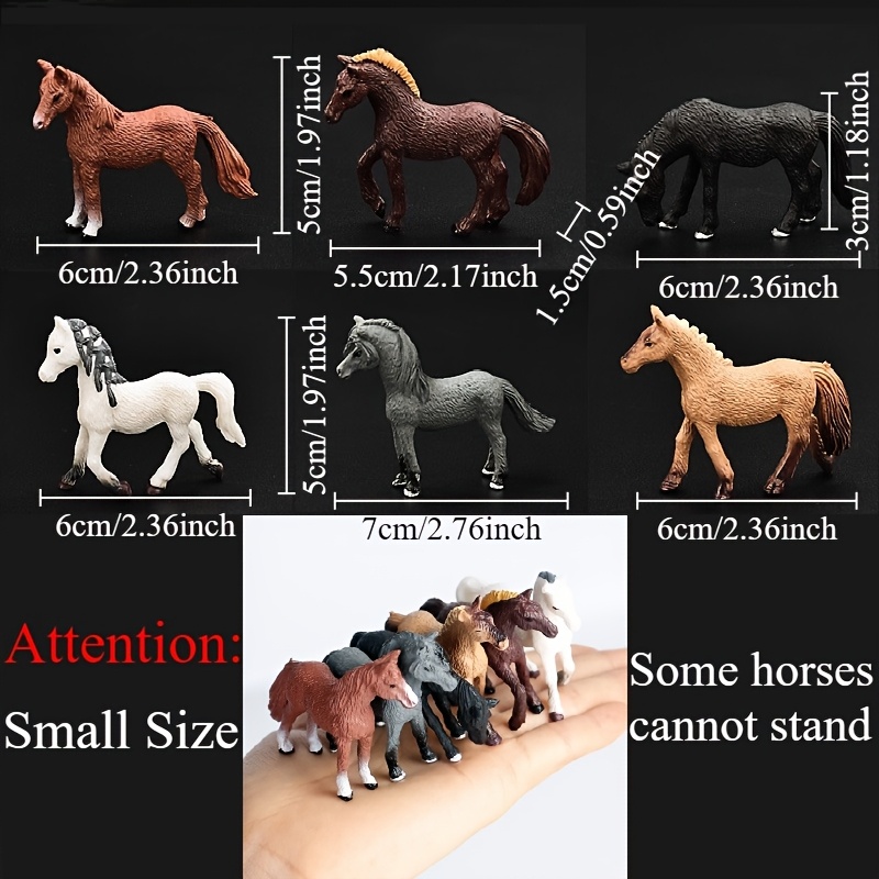 Small horse figurines plastic discount