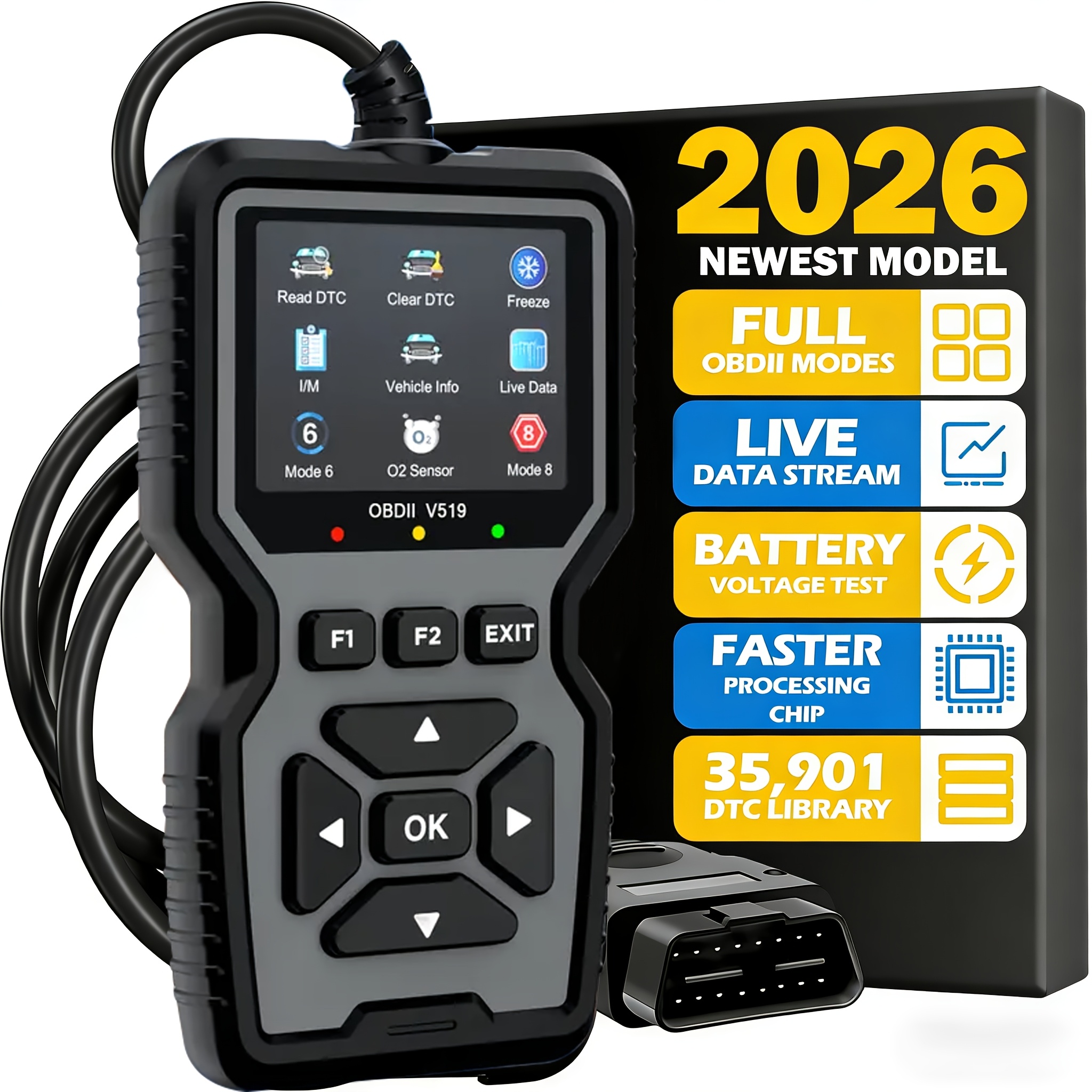   diagnostic tool automotive fault code reader with reset function supports   6 8 and i m preparation test applicable to all obdii models after 1996 automatic engine light diagnostic tool