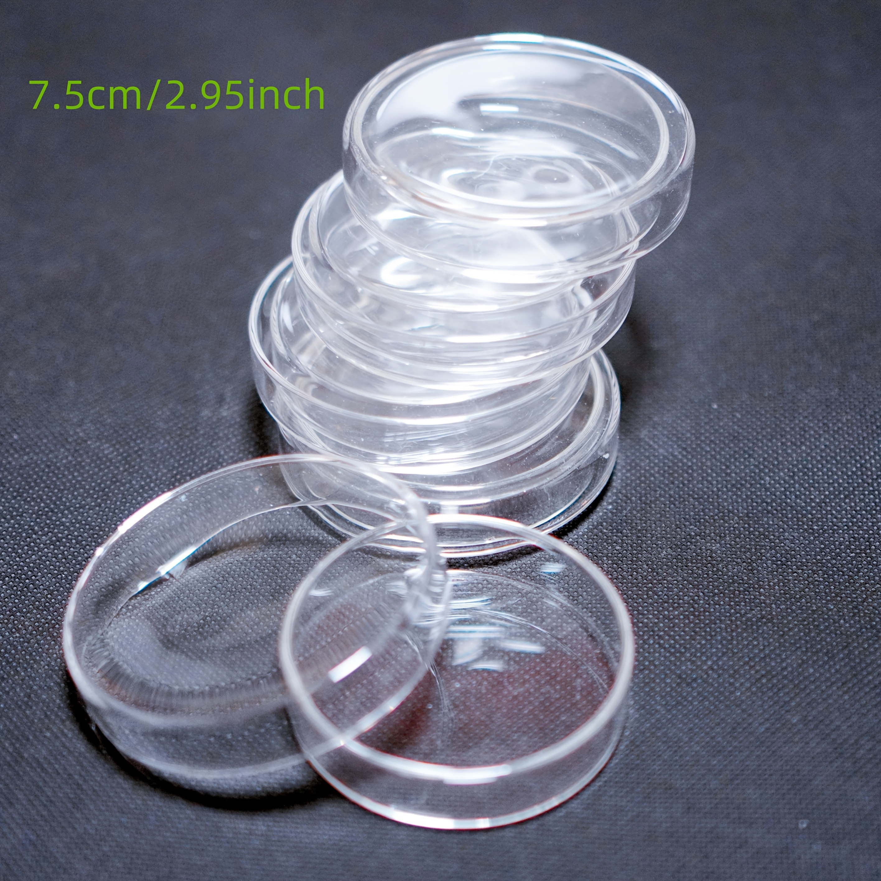 TEMU 세포 배양을 위한 5개 세트의 유리 페트리 디시 - 내구성, 투명, 쌓을 수 있음, 누출 방지, 실험실 연구 및 테스트에 이상적, 실험실 유리 용기, 투명 디자인, 고품질 유리 용기
