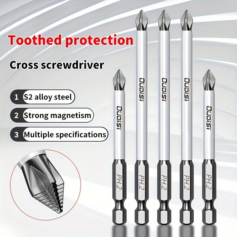 

Magnetic Phillips Screwdriver Bit Set Non-slip Magnetic Screwdriver Head Cross High Hardness Hand Drill Screw Electric Screwdriver With Electric Drill Screwdriver Tool Accessories.