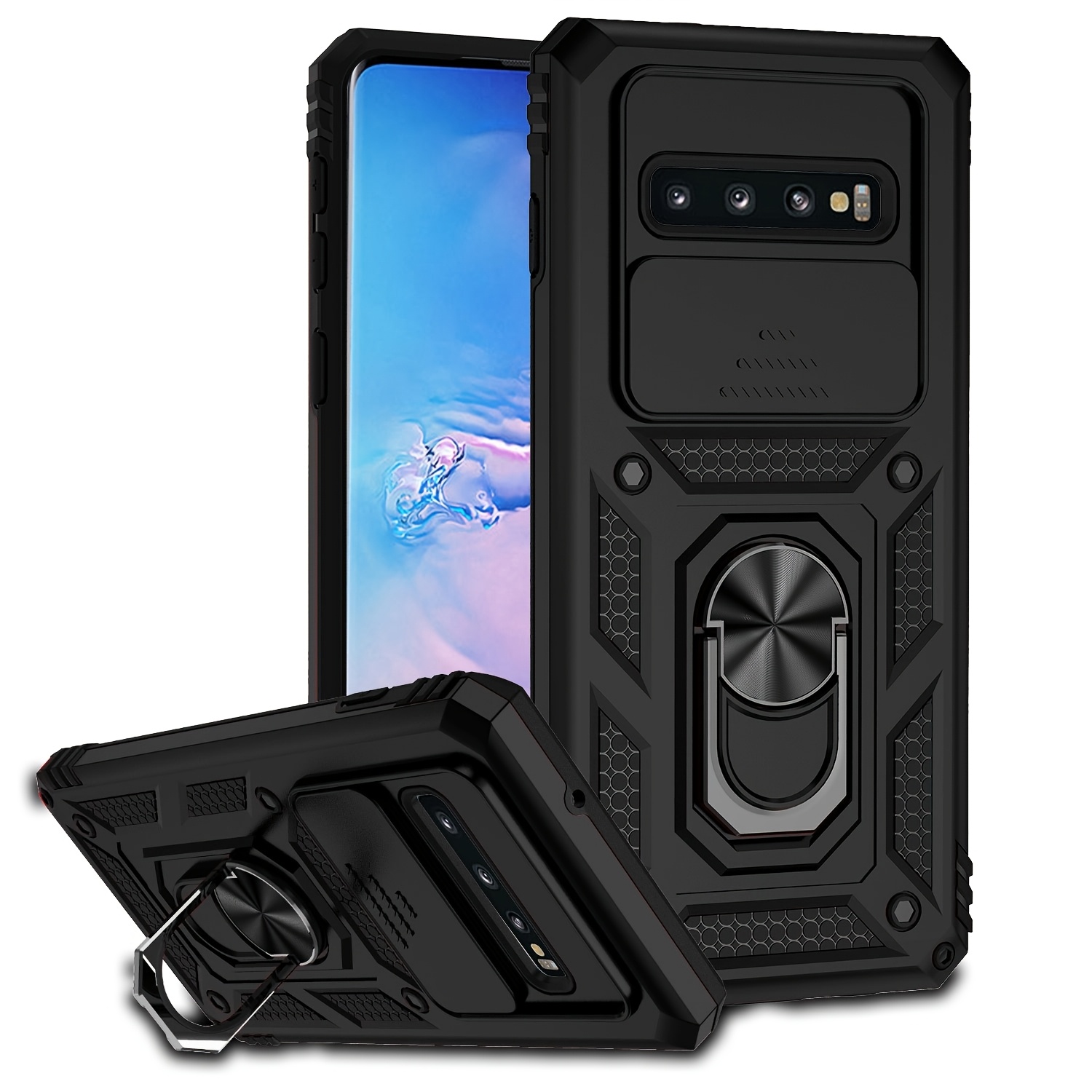 E-shop Handyhülle - Ausziehbare 2-in-1 Schiebefenster Handyhülle, Stoßfeste, robuste, hartplastische Hybrid Dual-Layer Schutzhülle, Kompatibel mit