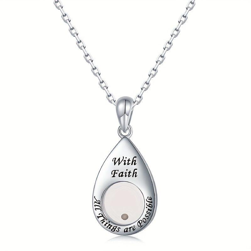 TEMU Stainless Steel Fashion Inspirational Faith Necklace | Elegant Newest Design Pendant For Daily And Party Occasions