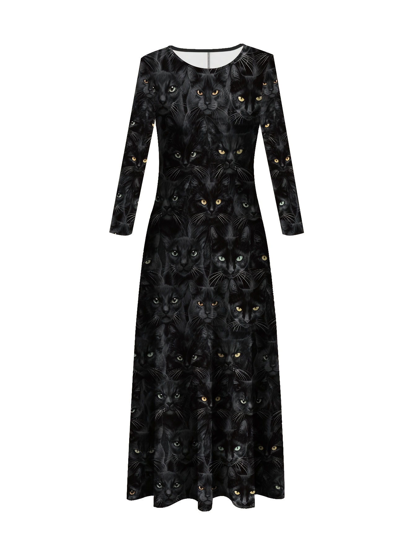 cat formal dress Louanne Slinky Long Sleeve Maxi Dress / Burgundy | MESHKI main image 0