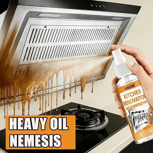 professional kitchen surface repair spray quickly removes grease and cooking stains suitable for range hoods grills stovetops and metal appliance keeping them shiny and new for a long time