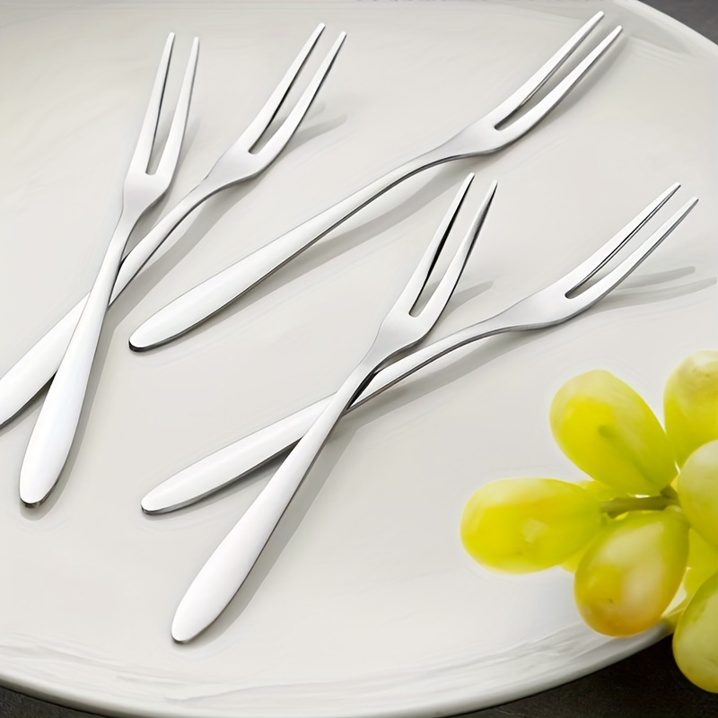 10pcs Dessert Forks, Fruit Forks, Nut Picks, Salad Tongs, Dinner Forks, And Utility Cutlery Set