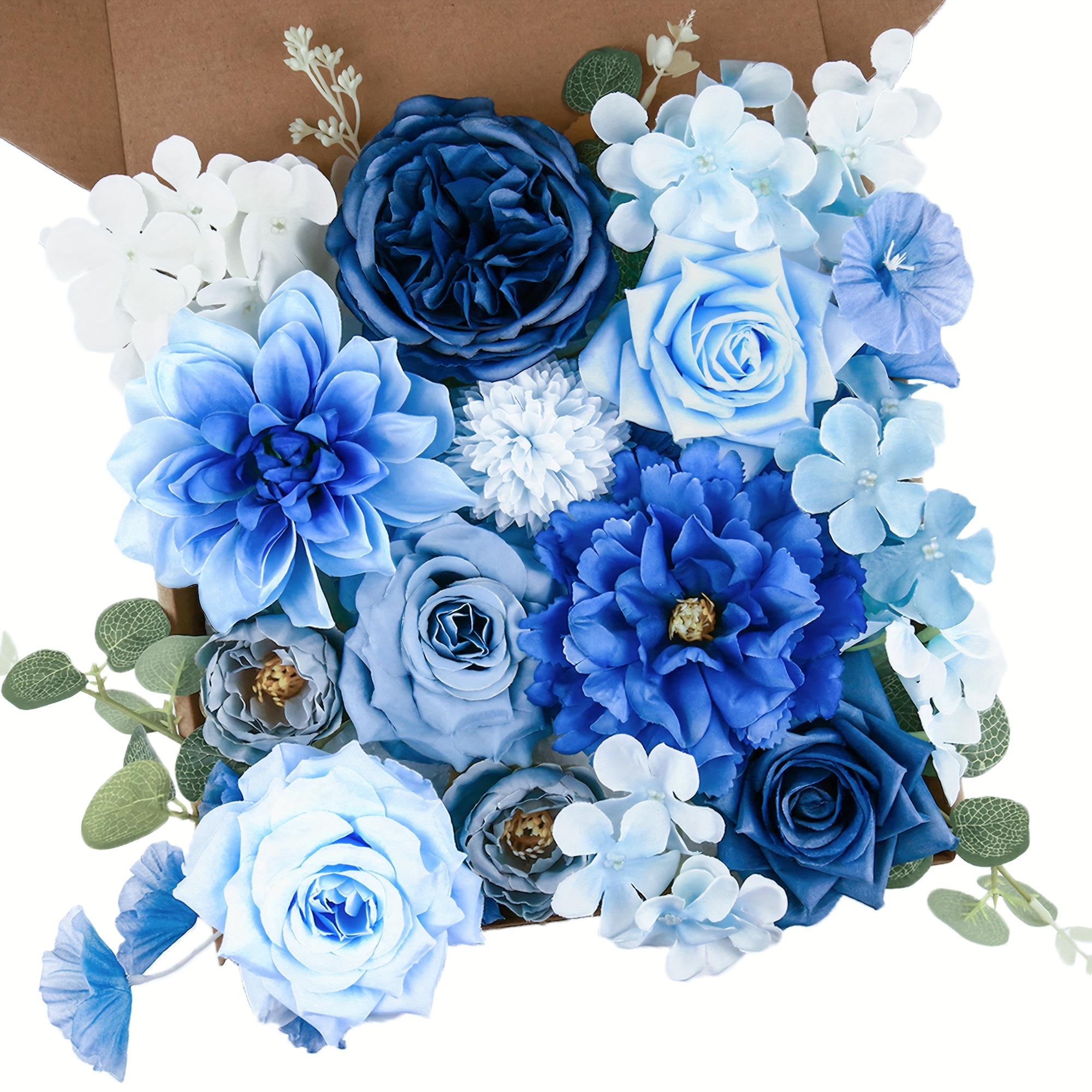 Artificial For Home Decorations: Silk Fake Bulk Set, Peony Roses Bouquets With Stems For Table Centerpiece, Diy Wedding, Bridal Shower, Graduation Cap & Tea Party