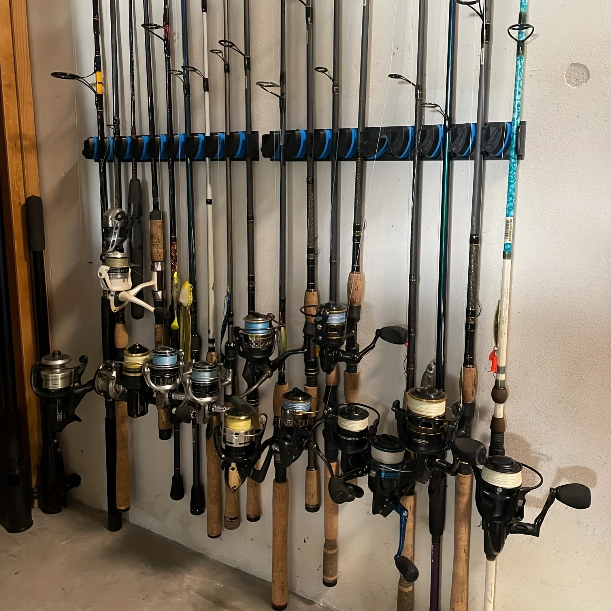 Fishing Tackle Storage Fishing Rod Rack For Garage 15 Deluxe