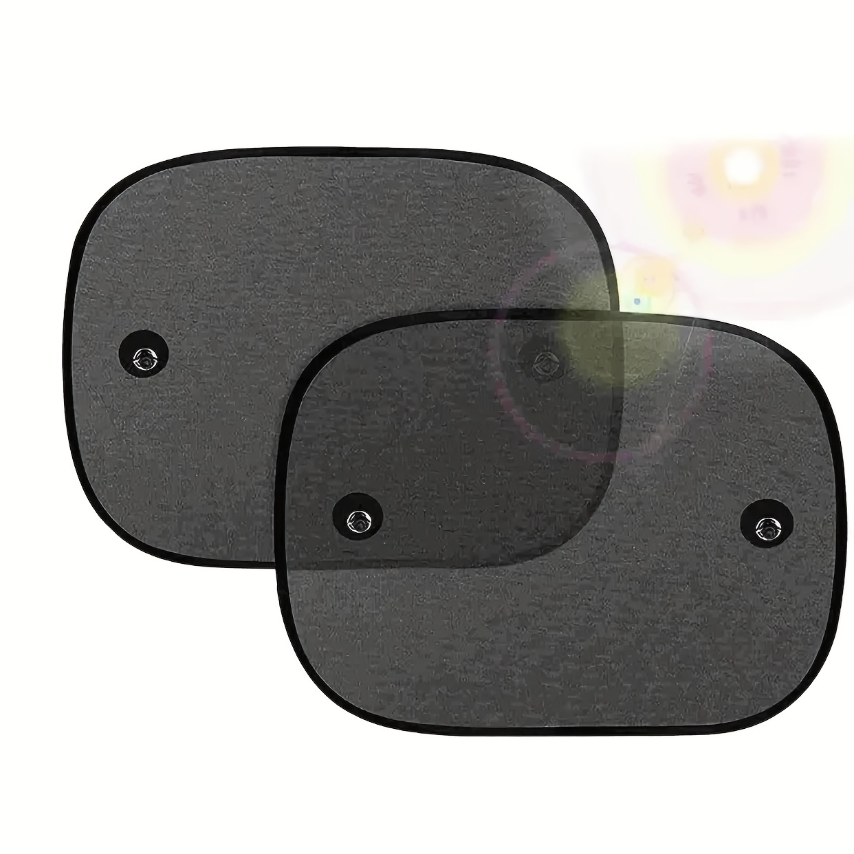 Image of 2 Packs Of Automobile Suction Cup Sunshades, Car Window Sunshades, Sun Protection And Heat Insulation Side Window Sunshades