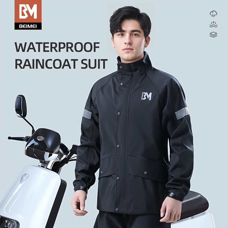 Chubasquero impermeable para motocicleta para hombre, traje de Motocross de  cuerpo completo, pantalones de lluvia, chaqueta de lluvia para