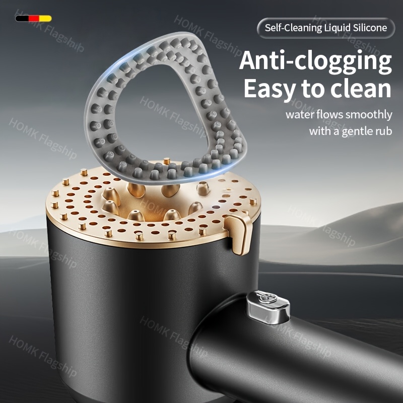 Dual Turbo Booster High Pressure Shower Head with Handheld Spray