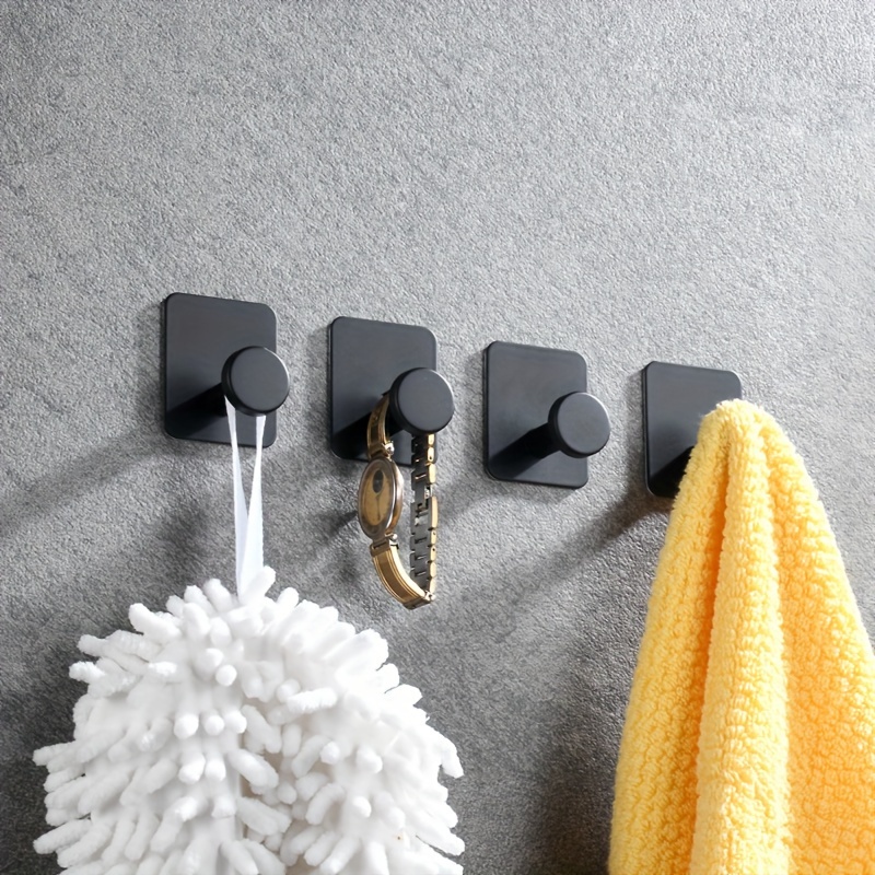 Adhesive Hooks Heavy Duty Waterproof in Shower Hooks for Hanging Loofah,  Towels, Clothes, Robes for Bathroom Removable Adhesive Wall Hooks Door Hook