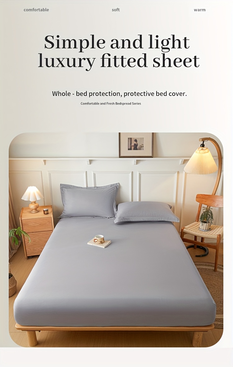 3pcs luxury fitted sheet   fitted sheet two pillowcases pillow inserts not included brushed velvet embossed mattress cover 100 polyester soft and comfortable light beige friendly bedding multi size thickened mattress protector suitable for home   hotel machine washable bed covers thanksgiving gift Product details 0