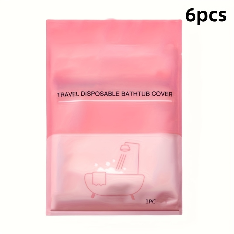 6 10pcs disposable bathtub soaking bags individually wrapped travel essentials durable plastic bath tub covers for hygiene   fit for hotel bathtubs practical bathroom item semitransparent material