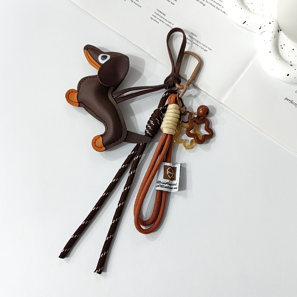 Image of Niche High-end Cartoon Sausage Dog Pendant, Fashionable, Cute, Bag Pendant, Keychain Pendant, Gift For , Best Friend, Surprise Gift For Anniversaries