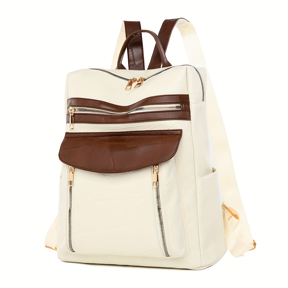 Mochilas para Mujeres Mochila Elegante para Mujeres Adecuada para la Universidad y Viajes - Mochila de Gran Capacidad con Correas Ajustables y Cierre de Cremallera, Diseño Minimalista, - / //