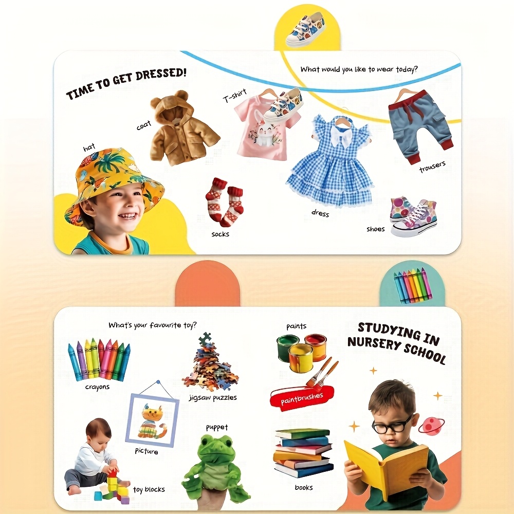 An Eventful Day, Early Childhood Word Learning Cognition Label Board Book, Perfect Ramadan Birthday Present for Kids, BEAR TALE