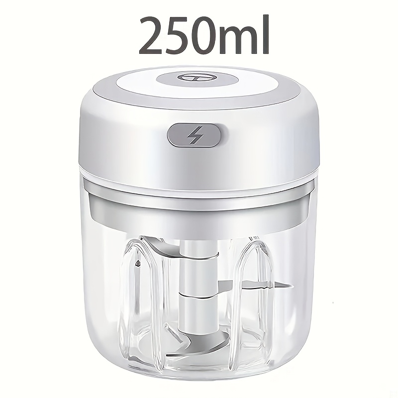 stainless steel electric mini garlic chopper mincer 8 45oz 250ml usb portable meat grinder for nuts vegetables fruits easy to clean cordless kitchen tool father gift Product details 9