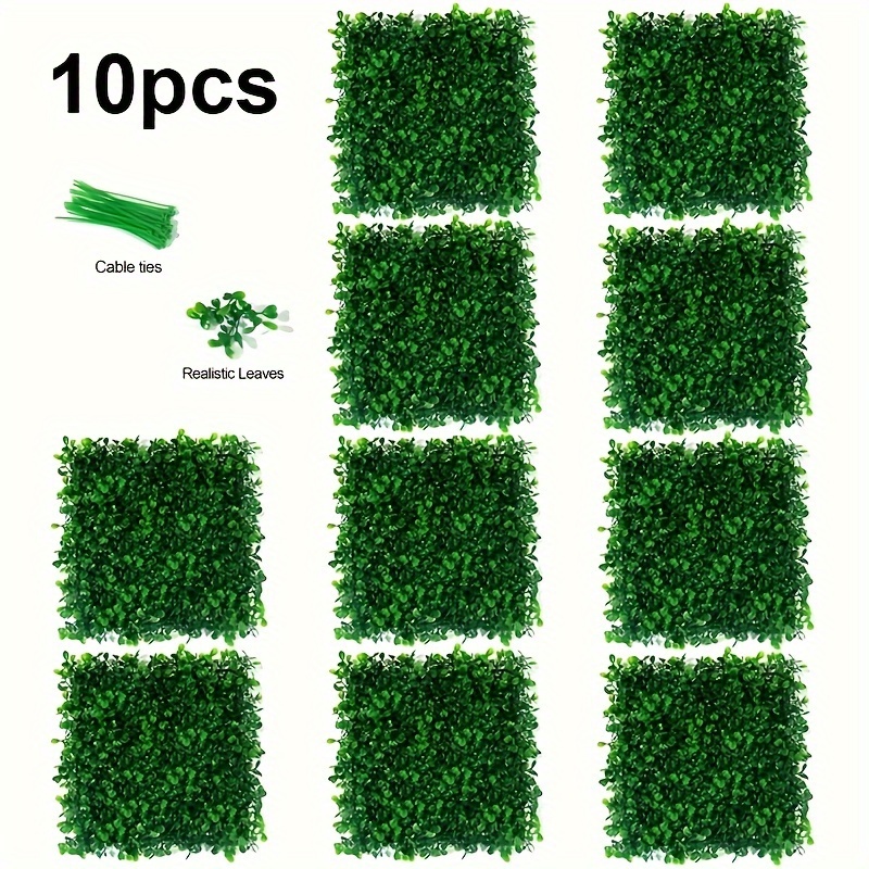 10pcs Artificial Grass Wall Panels Provide Art For Parties Weddings Backyards And Other Create Simulation Small Leaves Privacy Fence Used Indoor And Outdoor | Temu