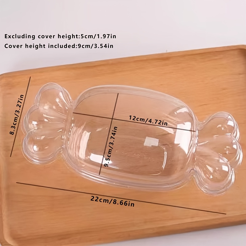 Image of 10 Candy-shaped Cake Boxes - Clear Dessert Packaging Suitable For Cakes, Mousses, Ice Creams, Fruit Salads, And Tiramisu. Perfect For Parties, Holidays, Birthdays, Graduations, And Special Occasions