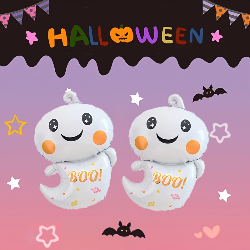 

2 Pcs Halloween Ghost Balloons - Perfect For Spooky Party Decorations