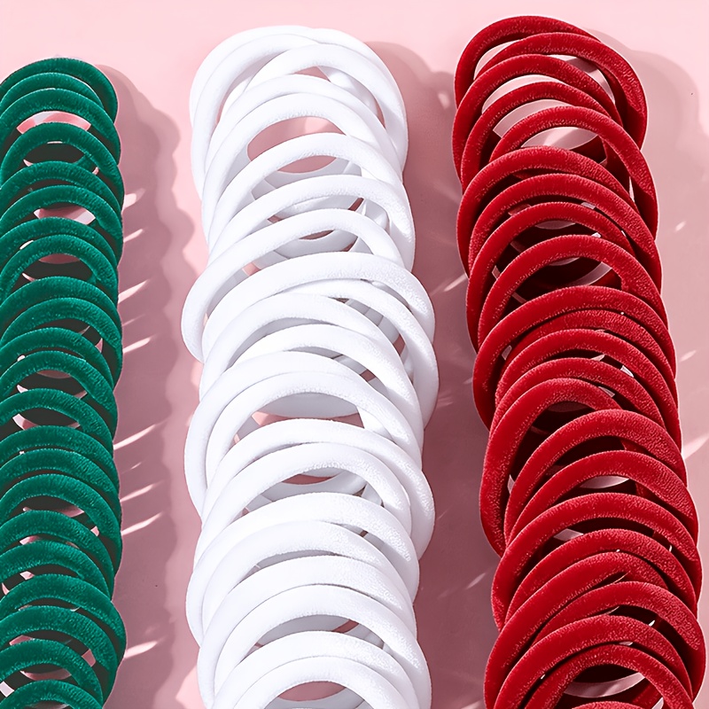 500pcs Random Color Christmas Terry Cloth Scrunchie Set