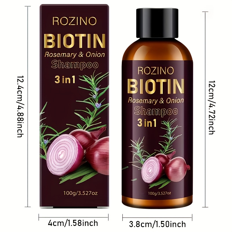 Image of 100g Biotin Rosemary Onion 3-in-1 Shampoo, New Washing Sense, Wash Fluffy Hair, Light , Hair Smooth Wake Up Hair Vitality