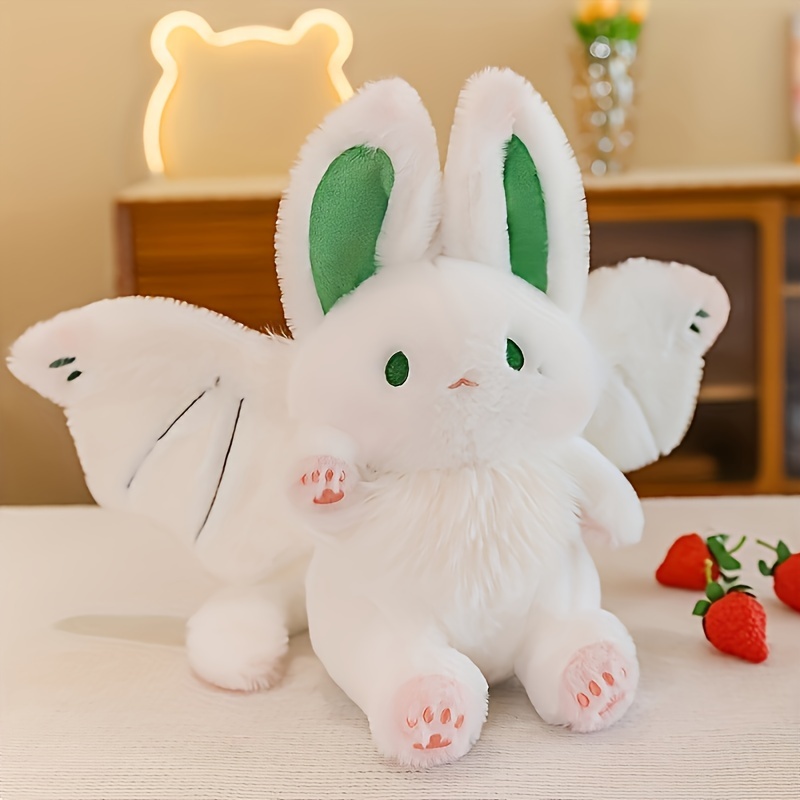 25 cm/9,84 pulgadas Kawaii Murciélago Conejo Peluche Muñeca Lindo Conejo  Blanco Volador Peluches Suave Murciélago Conejo Peluches Precioso Regalo de  Cumpleaños para Niñas en Halloween, Acción de Gracias, Navidad y Año Nuevo