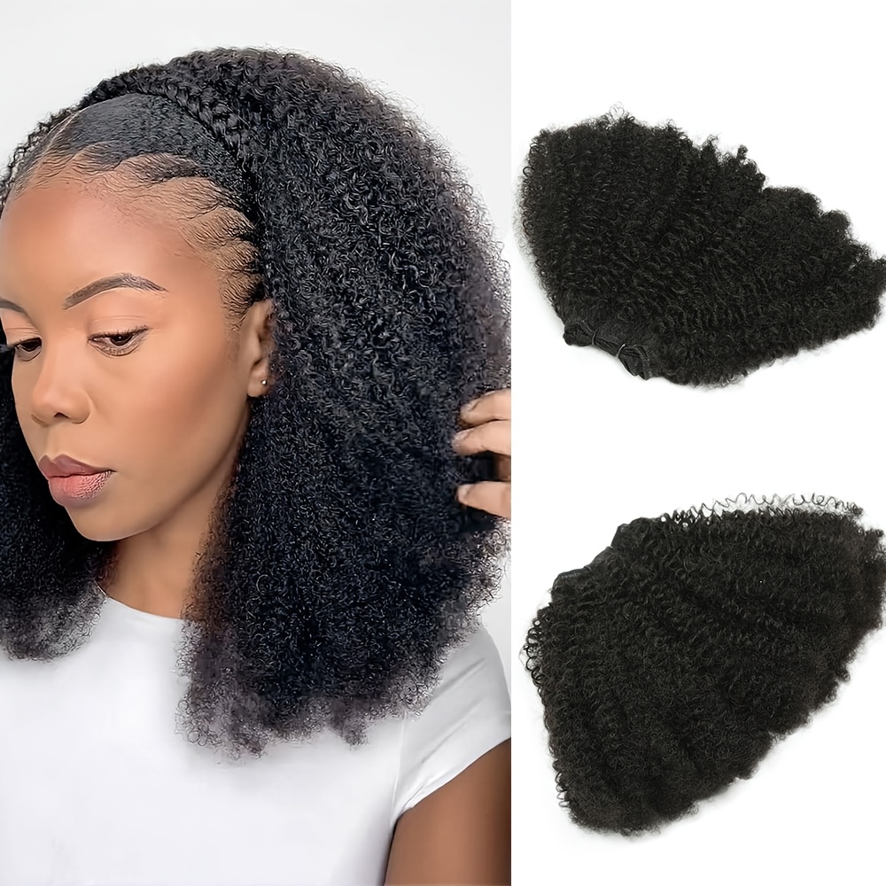 TEMU 1 paquet de cheveux afro crépus et bouclés de 8 pouces, synthétiques, tissage bouclé ombre, fibres protéiques, extensions de cheveux à Twist