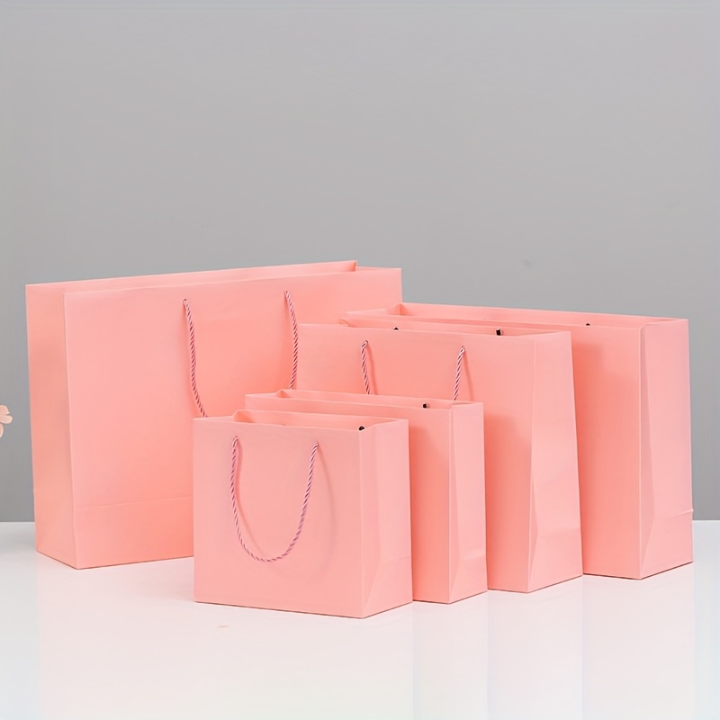 Gift for Her/Him 50pcs Pink White Cardboard Bags