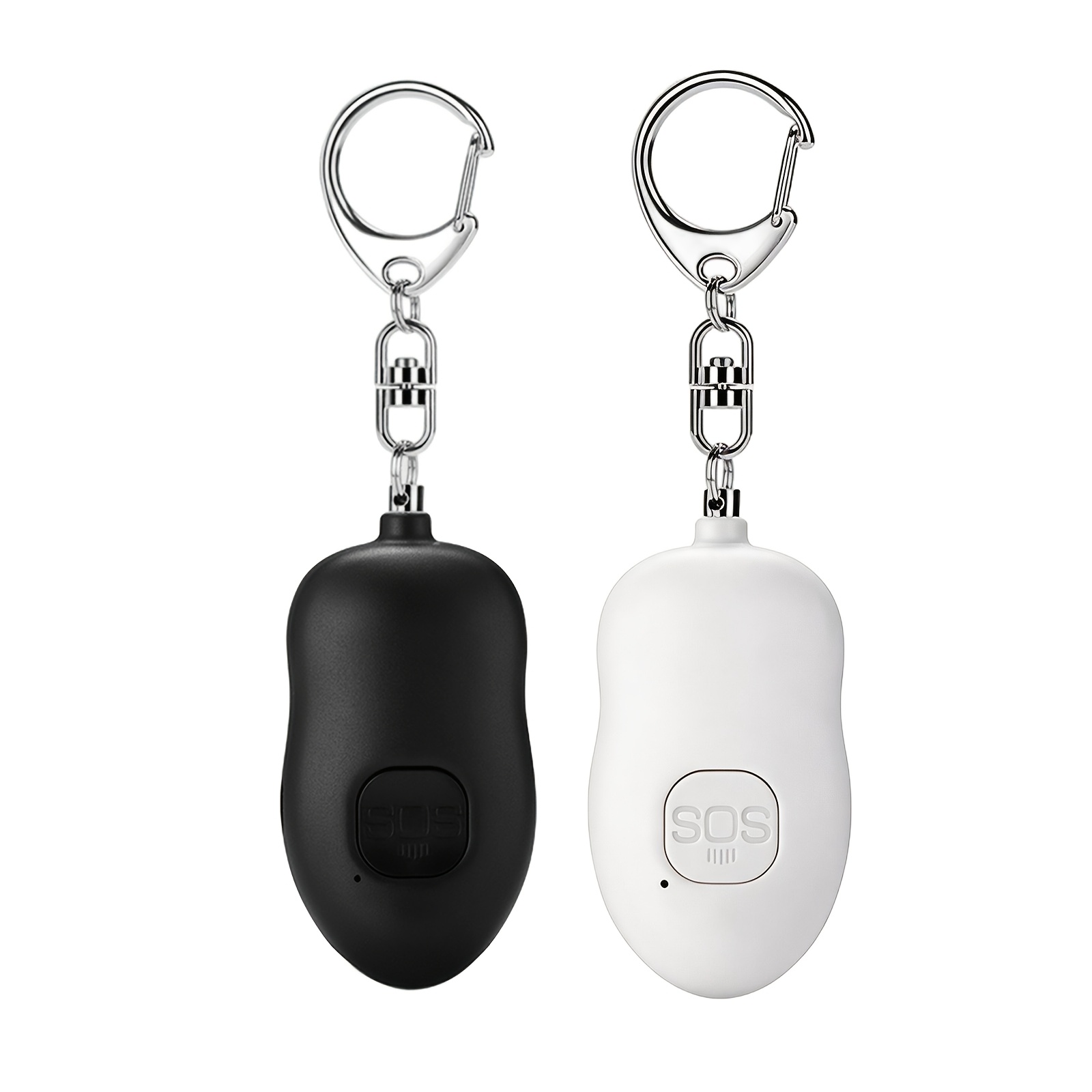 TEMU 2 Packs Alarme Personnelle Rechargeable 130Db Alarme de Sécurité Personnelle Rechargeable LED pour Femmes Personnes Âgées Alarme Personnelle
