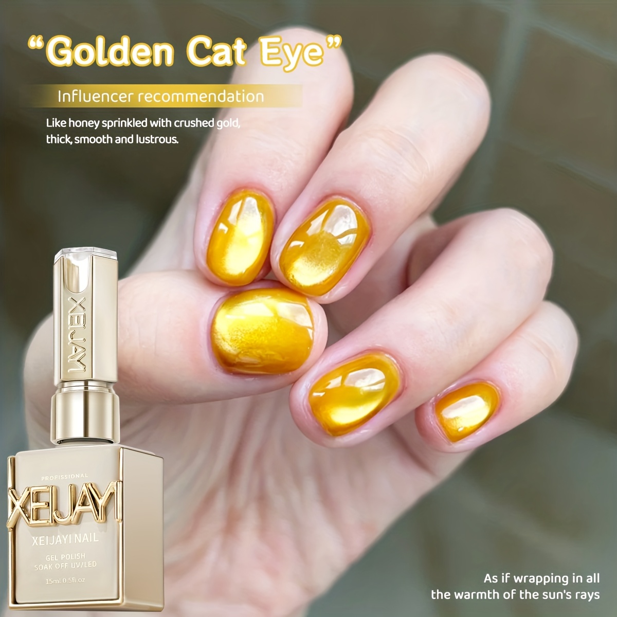 TEMU Cat Eye Nail Trends 2025 Holographic Nail Art 15ml Reflective Magnetic Nail Gel Soaking Led Gel Salon Female Nail Art Tools Gel Local Warehouse