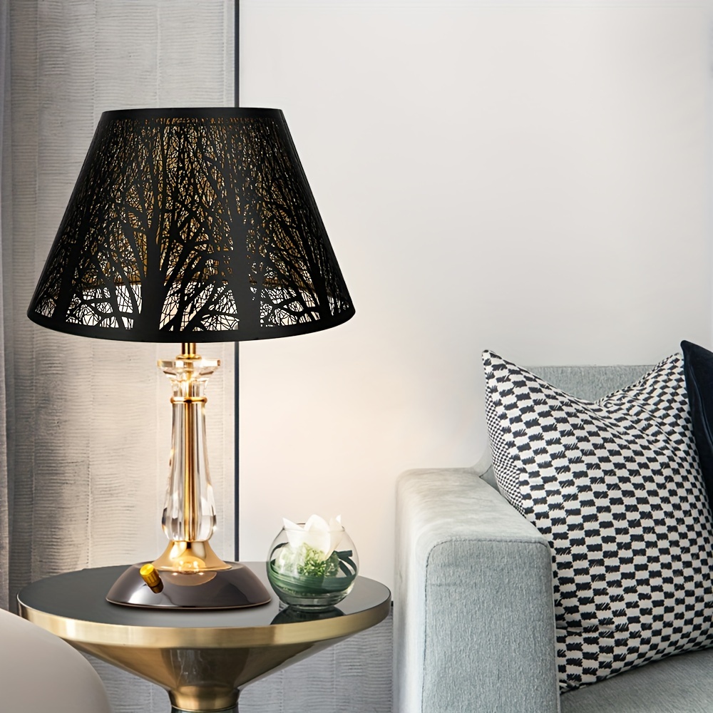 

Etched Forest Lamp Shade (black On The Outside, Gold On The Inside) 7*13*7.8