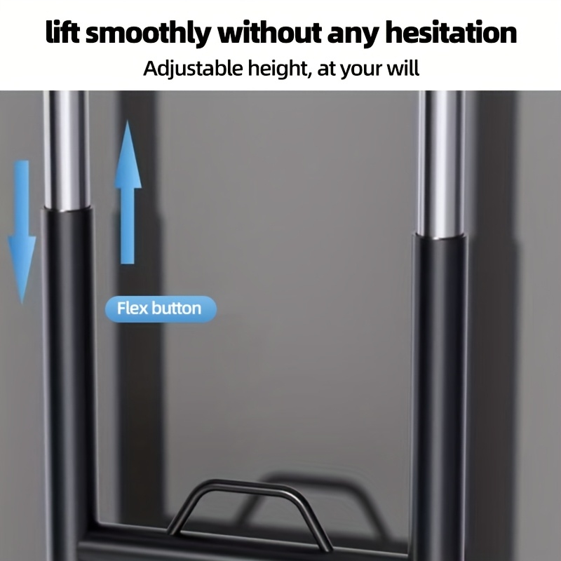 1pc medium sized folding dolly with red handles metal frame pipe resistant mute wheels easy folding for shopping and delivery shopping cart ergonomic handlebar durable construction utility cart Product details 6