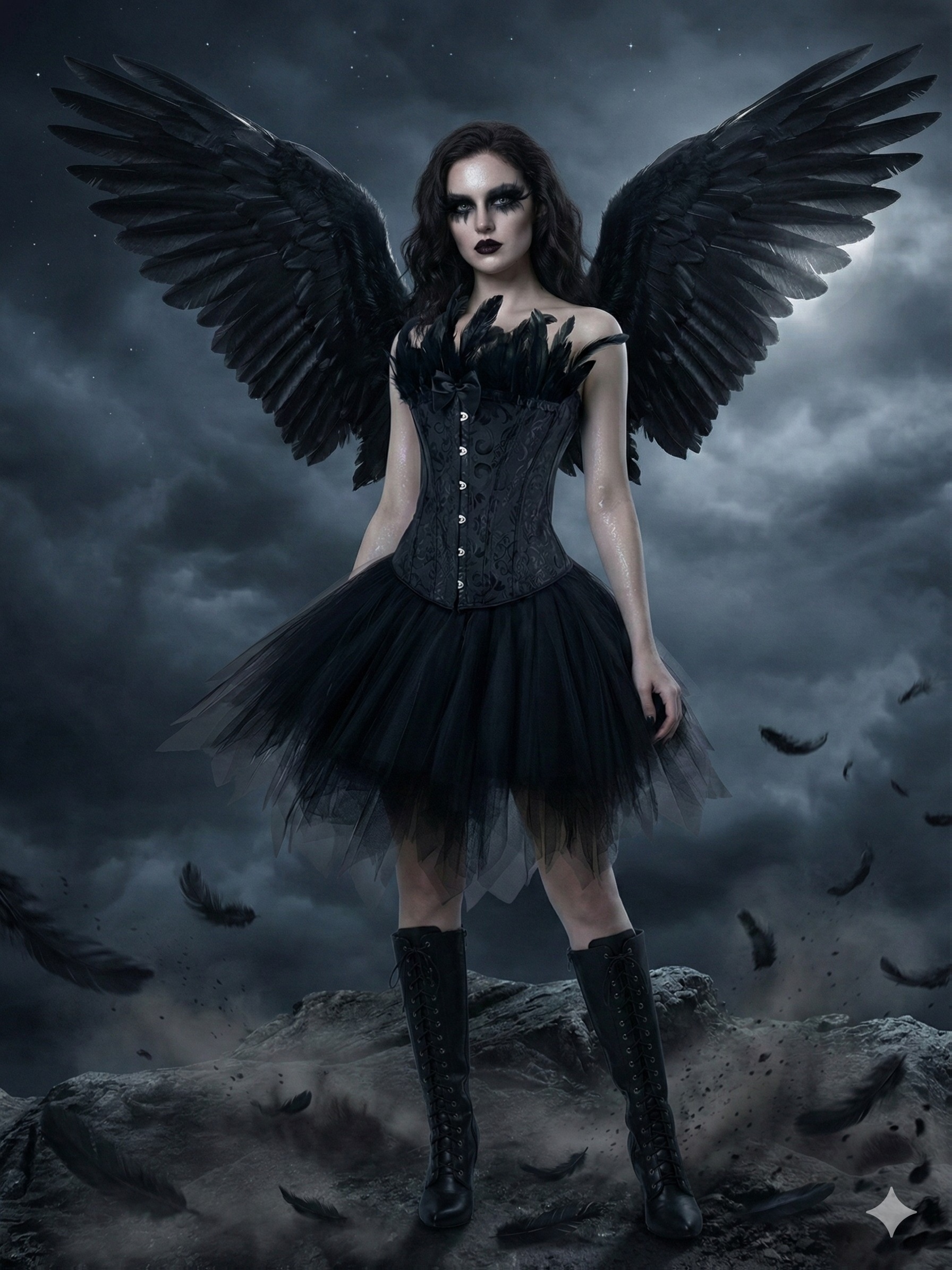 dark gothic victorian jacquard fitted corset tutu skirt set