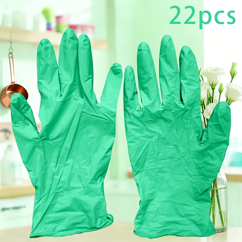 E-shop Dunkelgrüne Nitrilhandschuhe, geeignet für Tätowieren, Nageldesign, Küchen- Badezimmerreinigung. Puderfrei, latexfrei, wiederverwendbar für alle