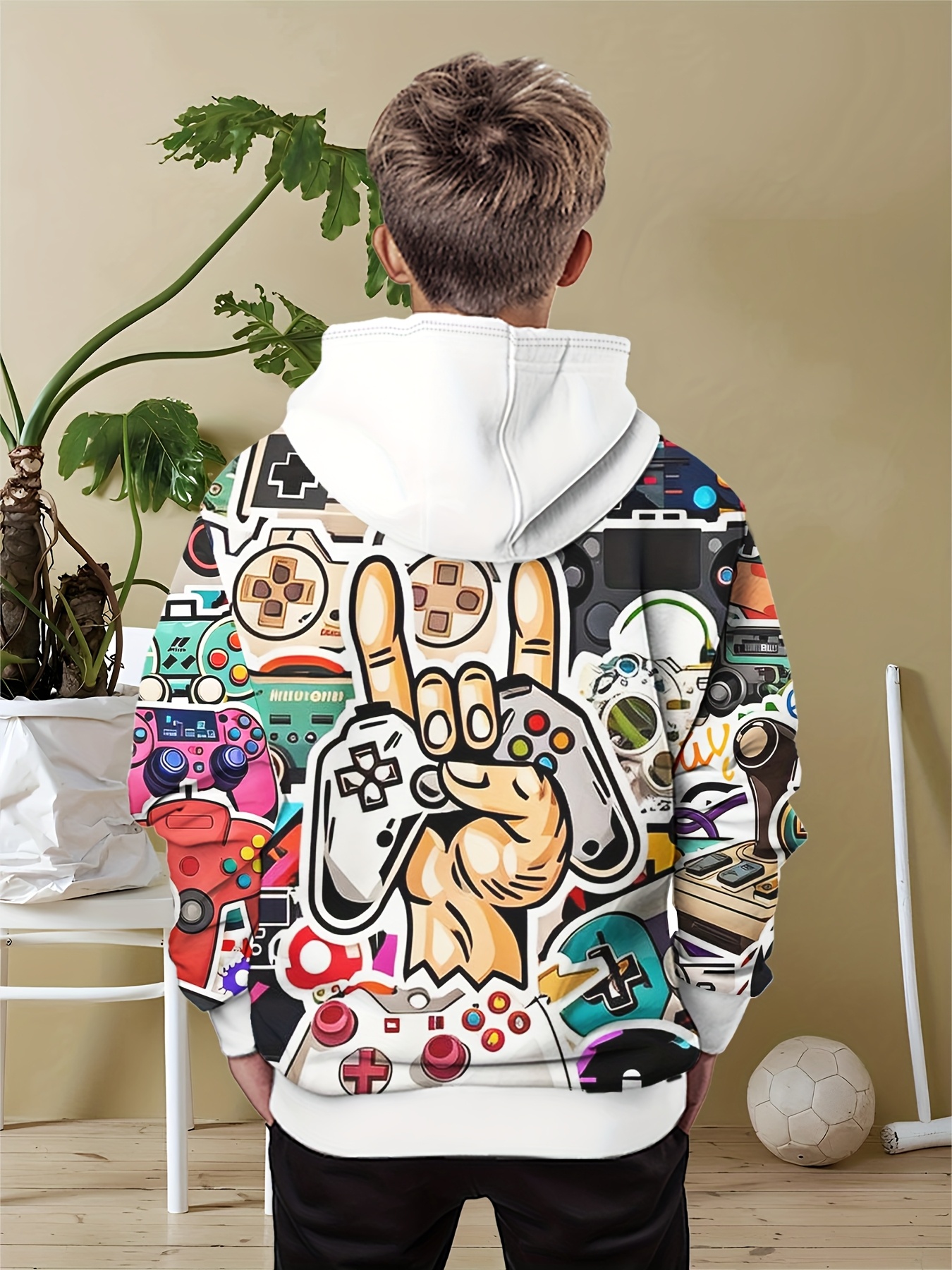 graphic 3d print hoodie casual Temu