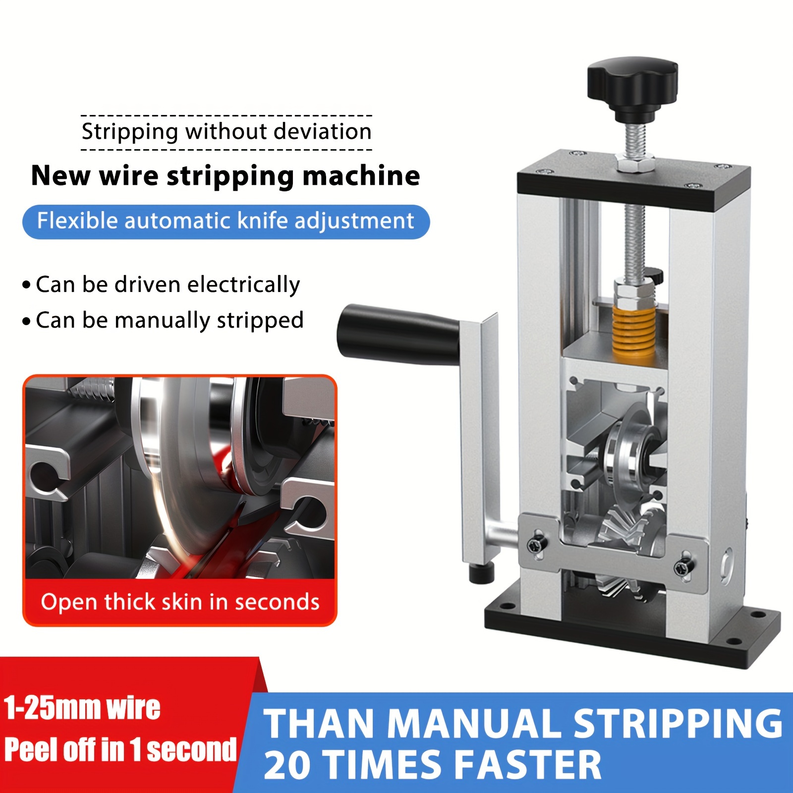 

Manual Wire Stripper, A Manual Wire Stripping Machine Or Drill Bit, Used For Recycling Copper From Old Cables