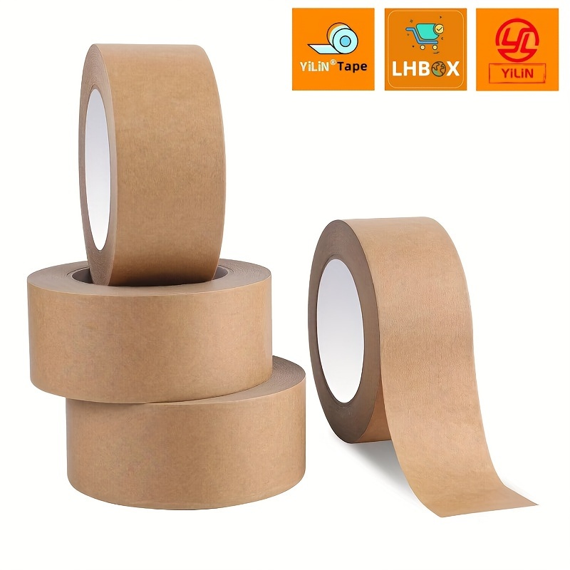 

Brown Kraft Paper Packing Tape, 2-inch X - High-quality Sealing Tape For Cardboard Boxes, Photo Frames & Shipping (10/4 Rolls)