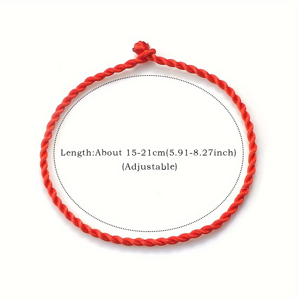 Red String Woven Bracelet Lucky Bead Bangle