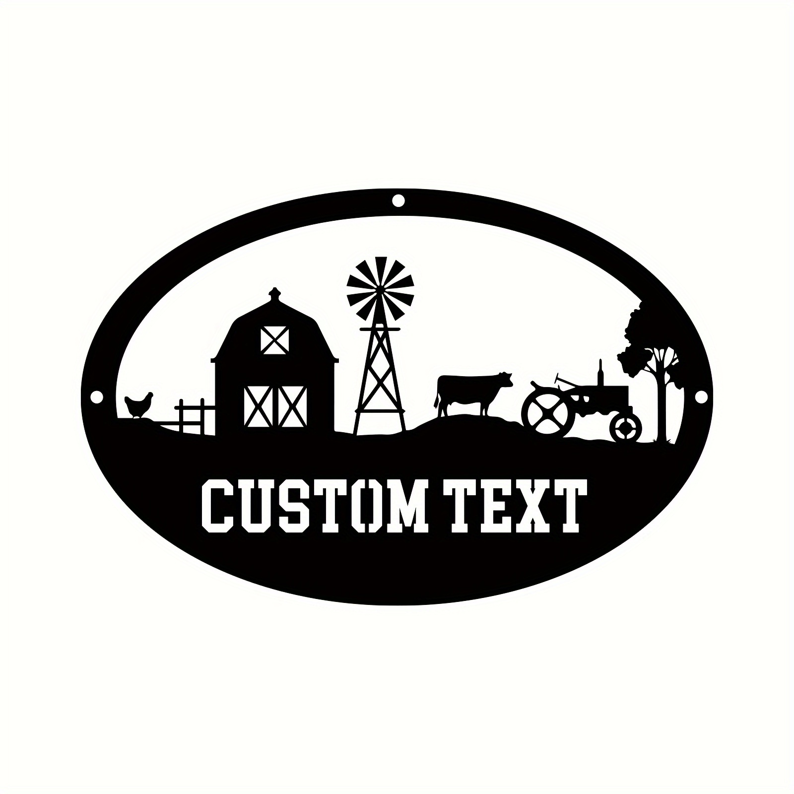 

Custom Metal Farmhouse Sign - Rustic Charm, Personalized Indoor/outdoor Decor With Tractor, Windmill & - Made In Usa Rustic Farmhouse Decor Farmhouse Rustic Decor